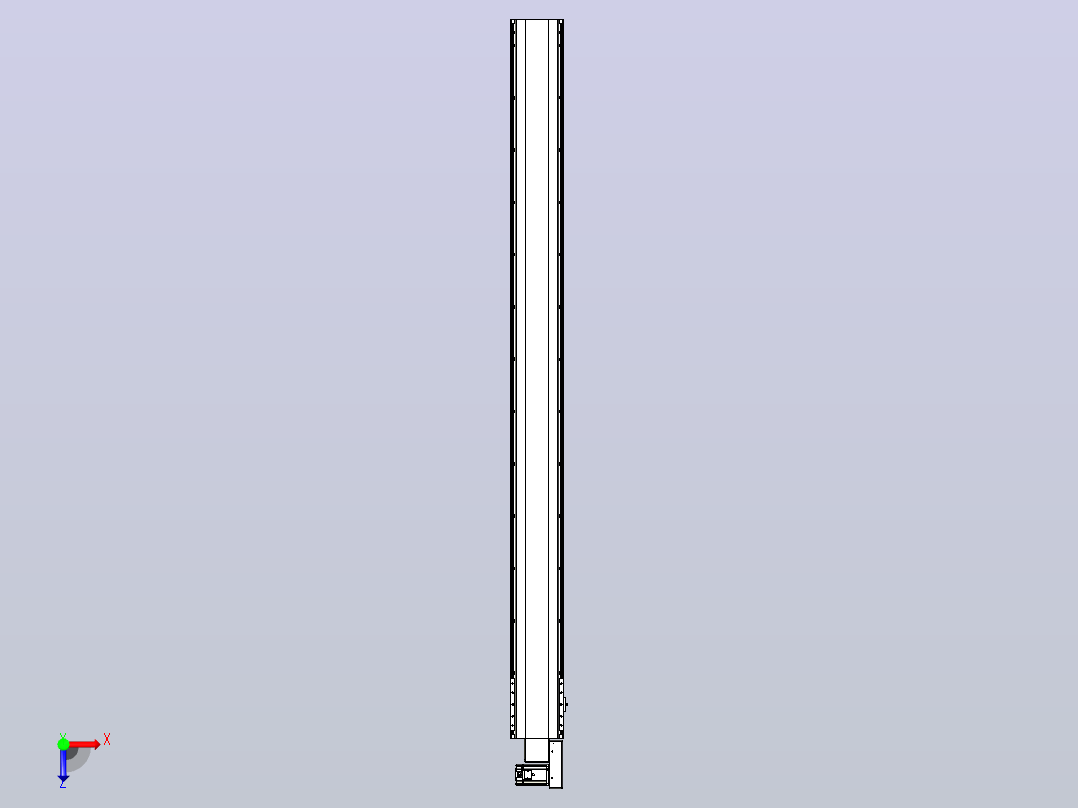 皮带直线轴半封闭可选导轨TPA-HNB-202D-140-L2400-MR-C-P75-N3俯视图