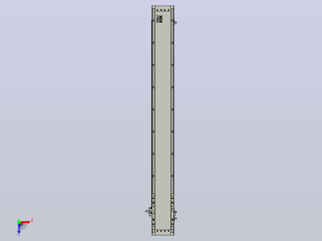 直驱直线电机轴TPA-LNP3-120-35C3-1-L960-3-C-10-N3俯视图