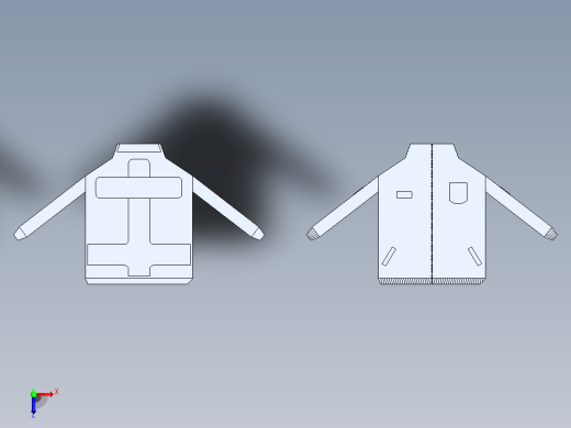 轻便保暖校服俯视缩略图
