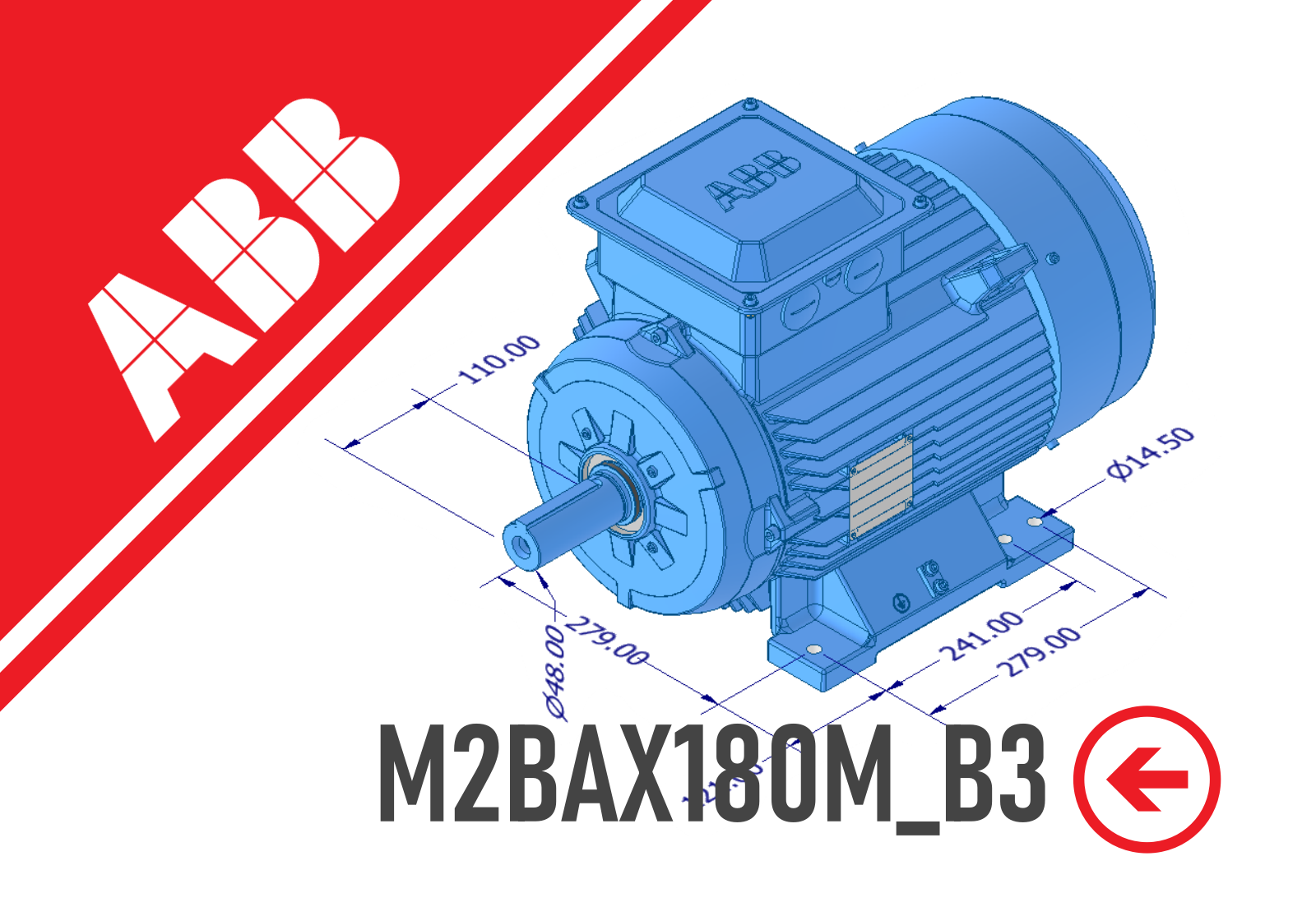 电机- ABB M2BAX180M_B3