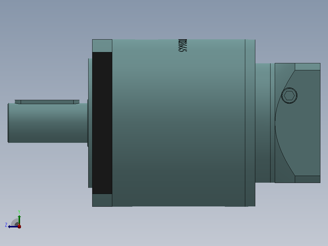 PLF160转120(孔输出)精密行星减速机[PLF160-4-S2-P2-40]右视图