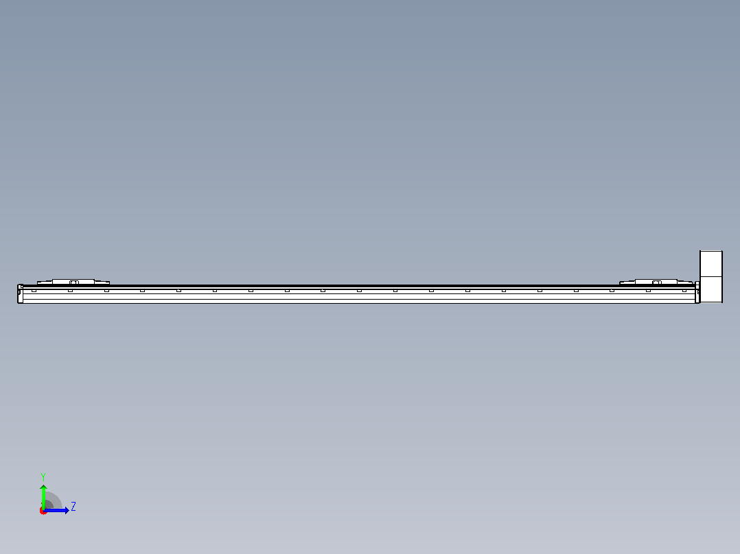 皮带直线轴双滑块型TPA-GCBS-120-P70-L700-LU-M20-N3左视图