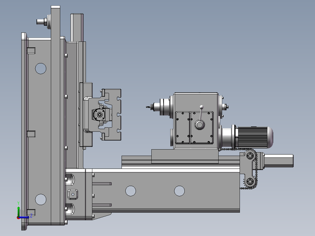 X7132铣钻床 3d图 机械设备自动化3D模型素材文件资料STP左视图