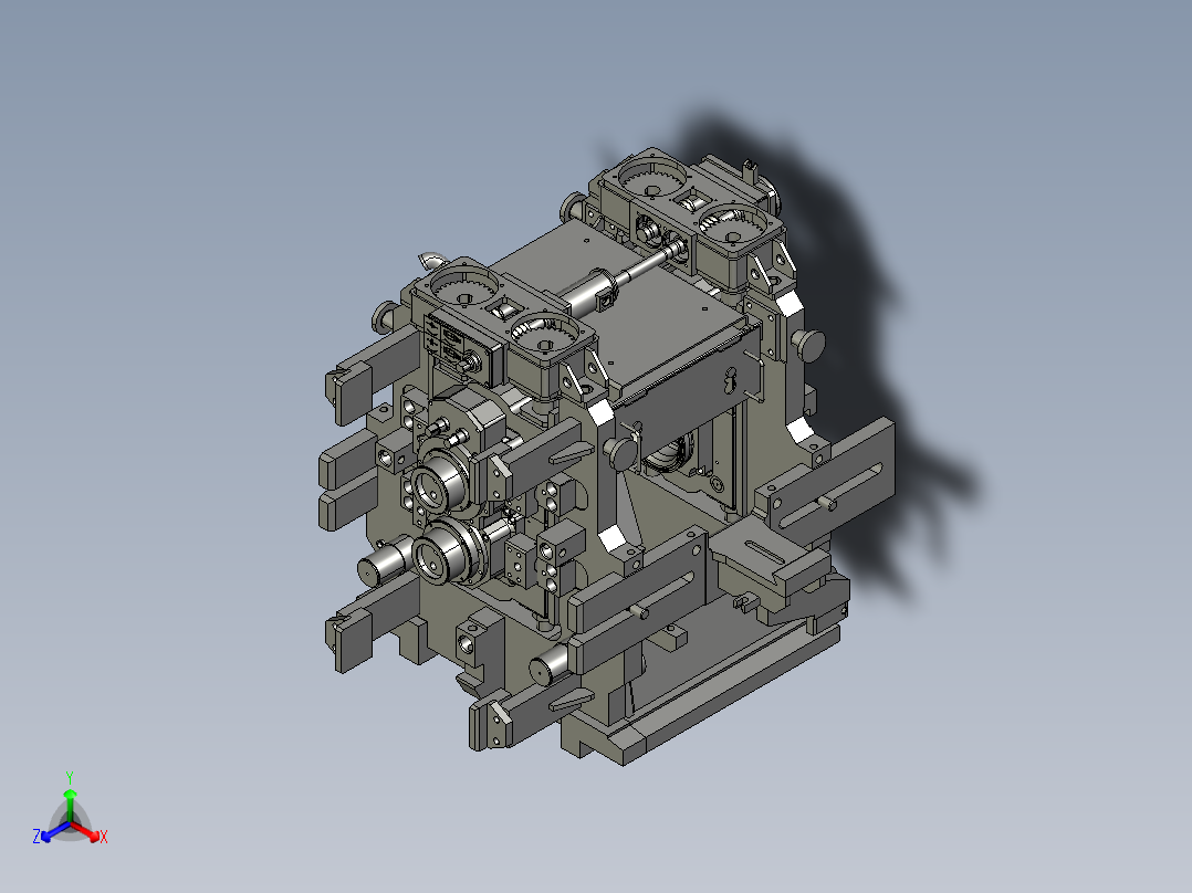 磨粉机正等轴测图