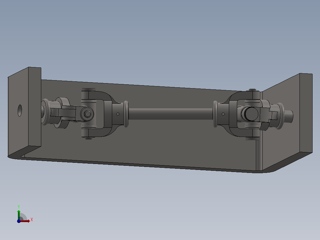 万向接头万向节3D数模图纸 Solidworks设计前视图