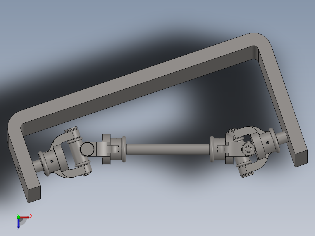 万向接头万向节3D数模图纸 Solidworks设计俯视图