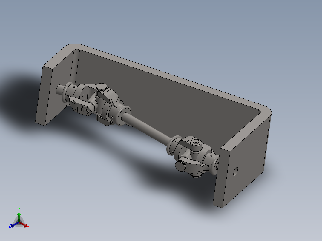 万向接头万向节3D数模图纸 Solidworks设计正等轴测图