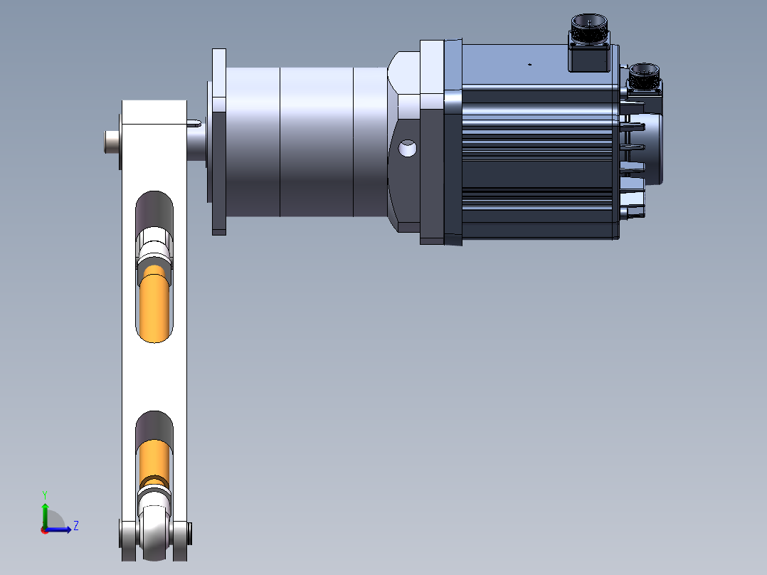 抱袋器机构3D数模图纸 Solidworks设计左视图