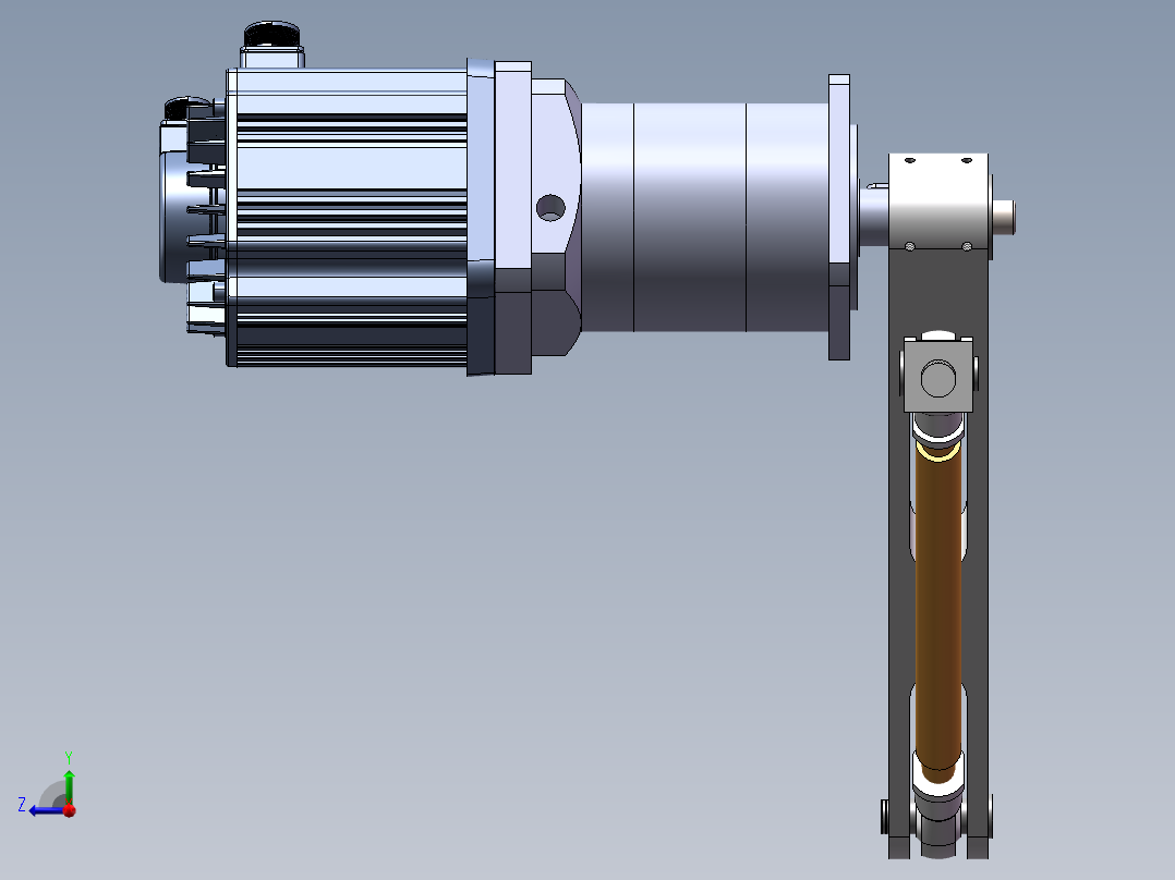 抱袋器机构3D数模图纸 Solidworks设计右视图