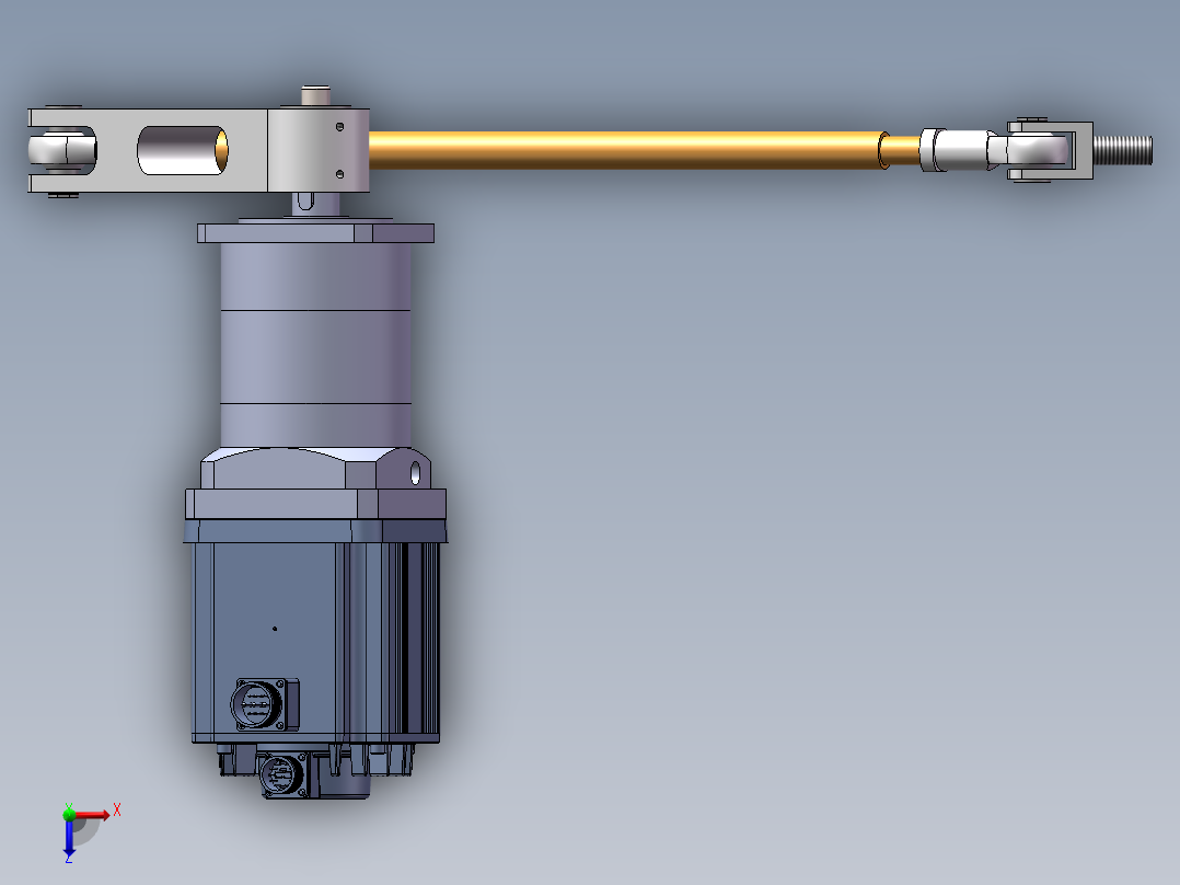 抱袋器机构3D数模图纸 Solidworks设计俯视图