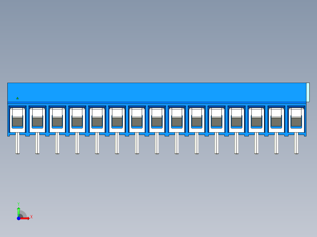 DEGSON DG302 系列 5.0 接线端子-DG302-5.0-15P-12-00AH前视图