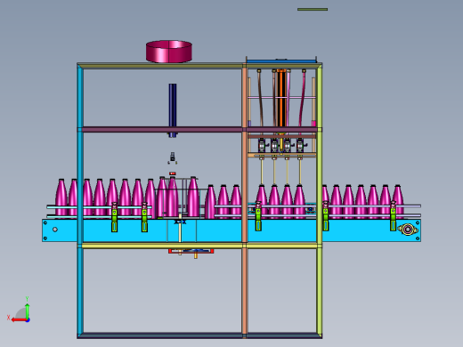 大瓶洗洁剂全自动液体灌装生产线后视缩略图