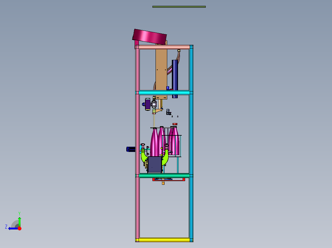大瓶洗洁剂全自动液体灌装生产线右视图