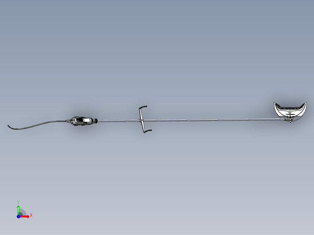 手持式镰刀割草机修剪机前视图