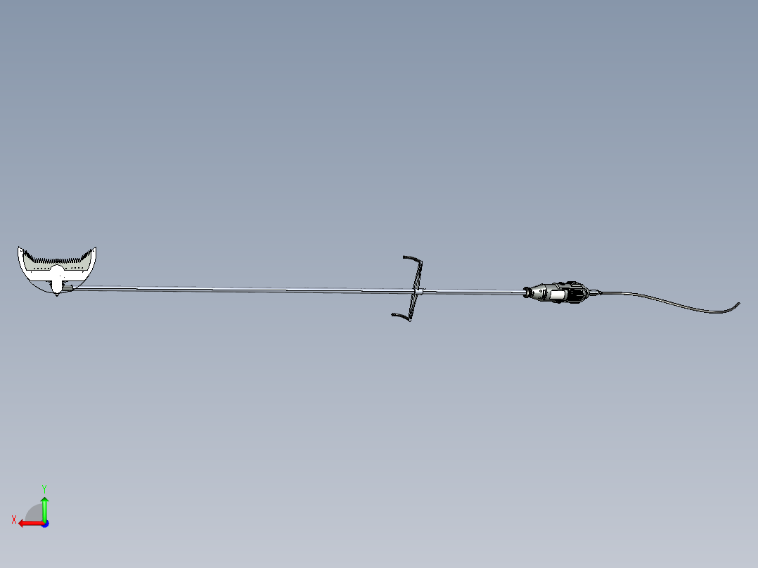 手持式镰刀割草机修剪机后视图