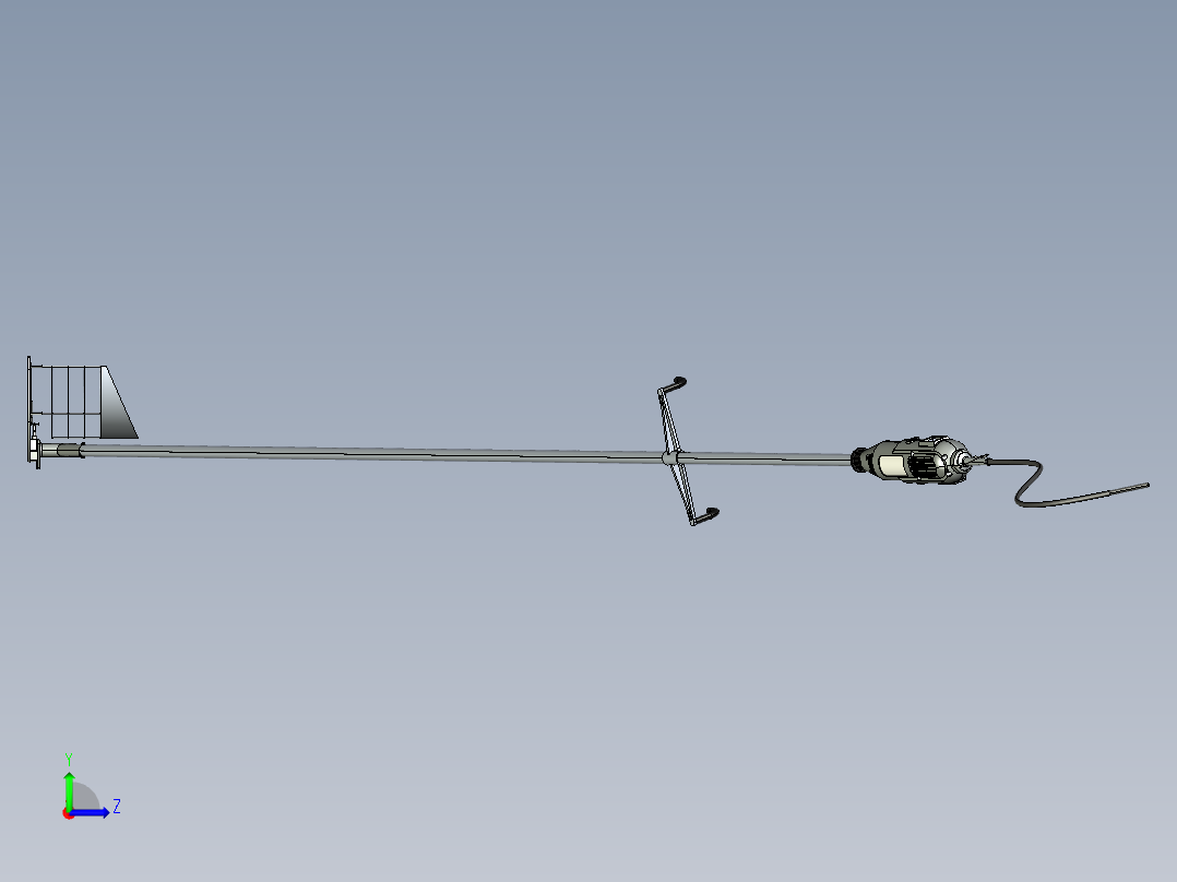 手持式镰刀割草机修剪机左视图