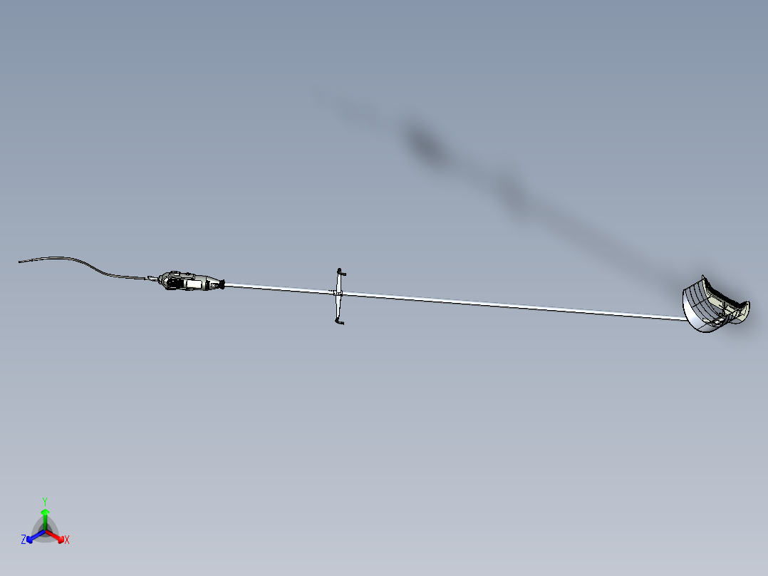 手持式镰刀割草机修剪机正等轴测图