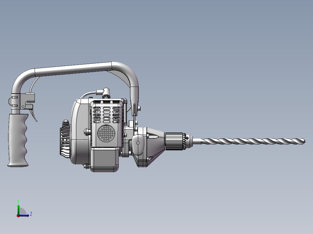 589钻孔机床左视图