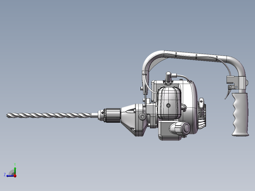 589钻孔机床右视图