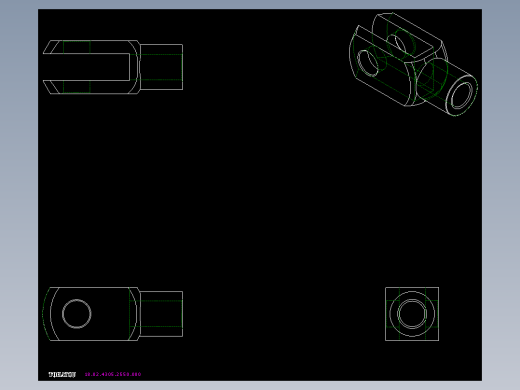 U接頭(不銹鋼)10.,12.,14.,16.,18.-2D多系列多零件图纸模型