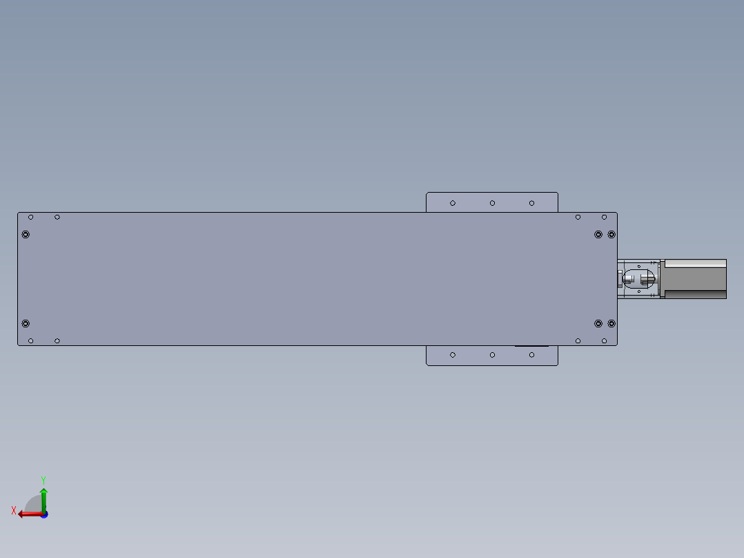 非型材滑台后视图