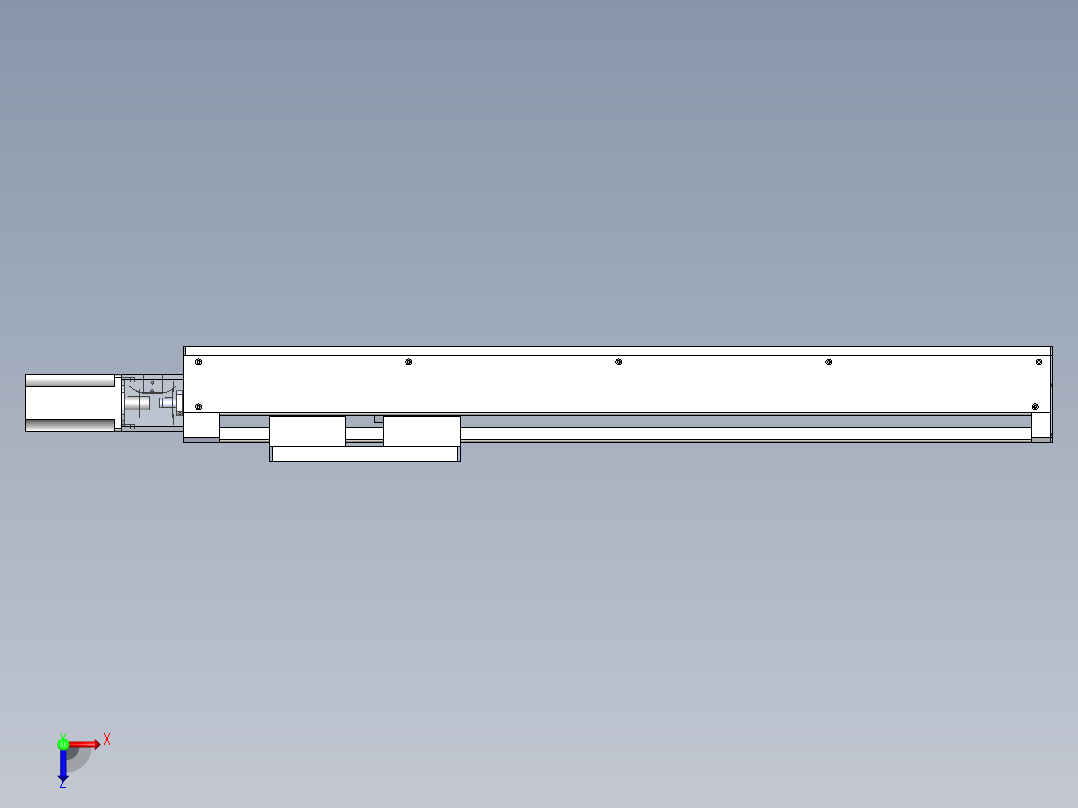 非型材滑台俯视图