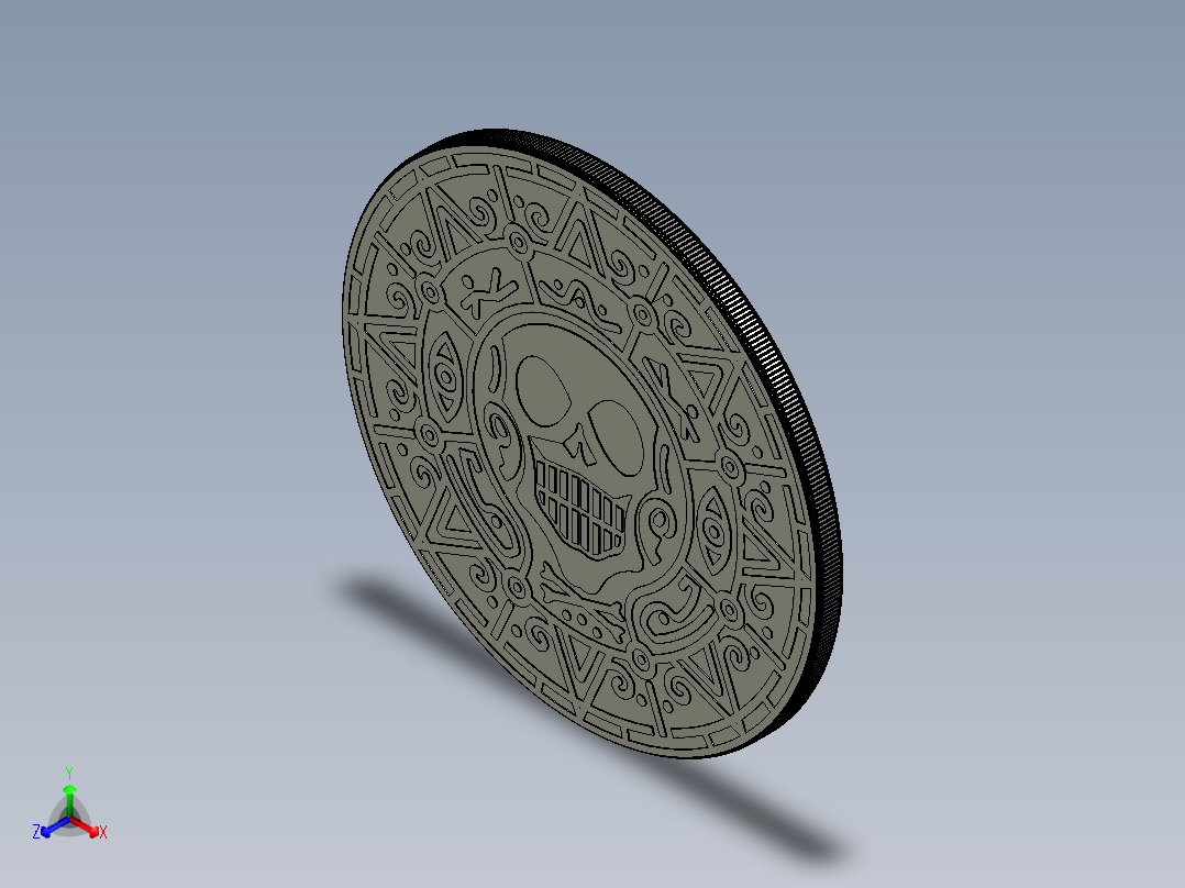 硬币2正等轴测图