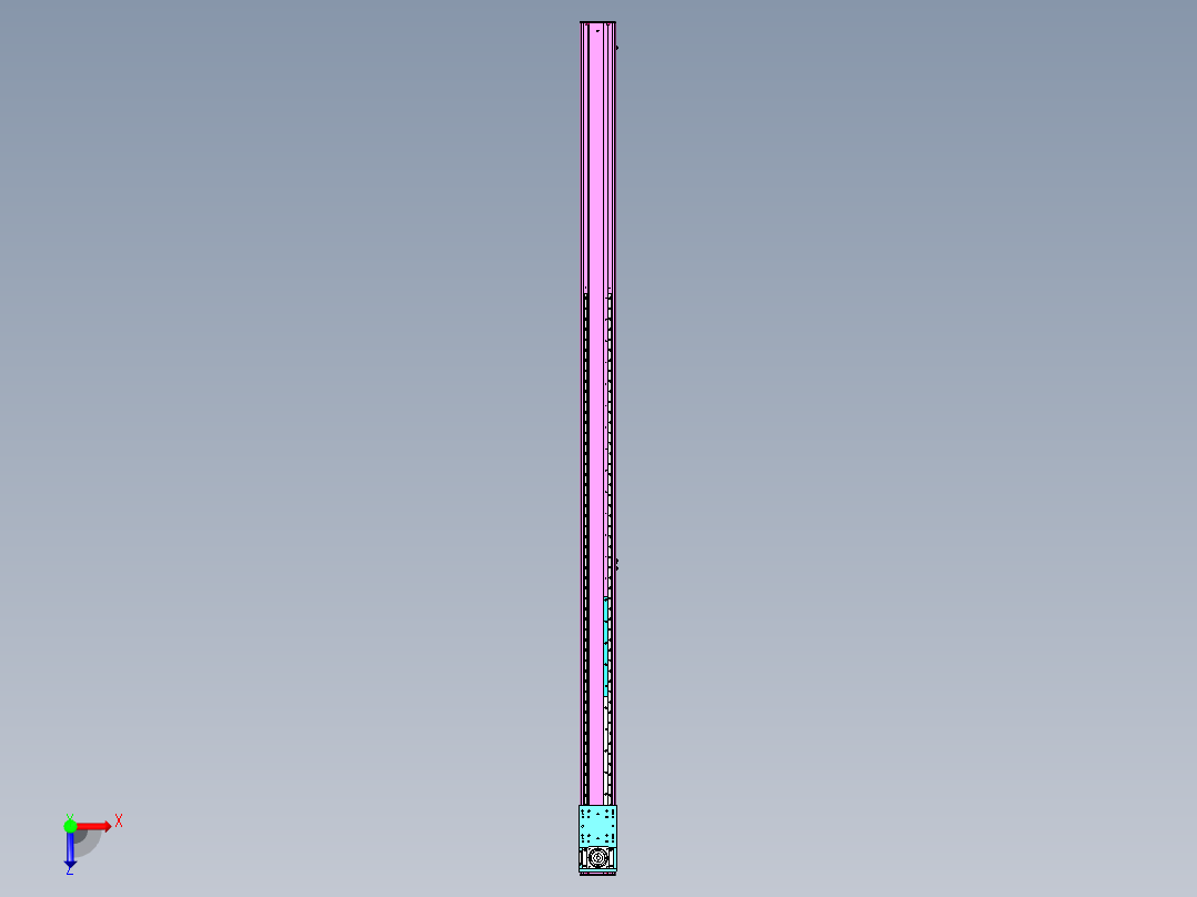 东锦齿条传动DH210G-L167-S4500-BU-减速机+T750W俯视图