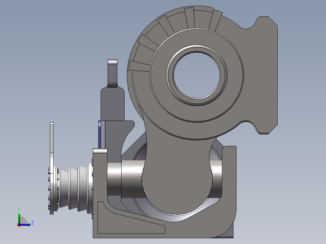 crh380牵引电机与齿轮箱左视图