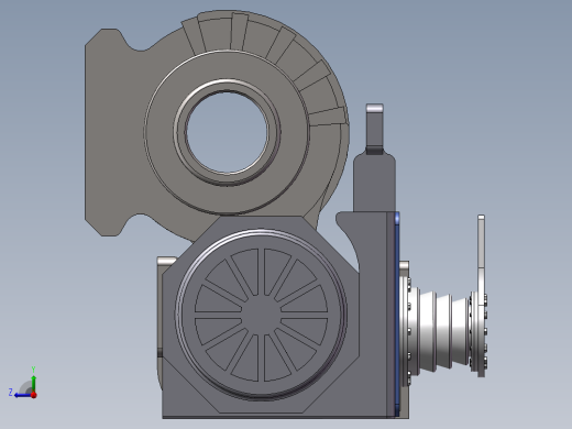 crh380牵引电机与齿轮箱右视缩略图