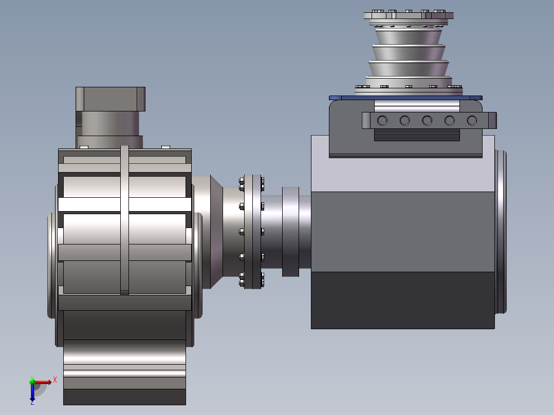 crh380牵引电机与齿轮箱俯视图