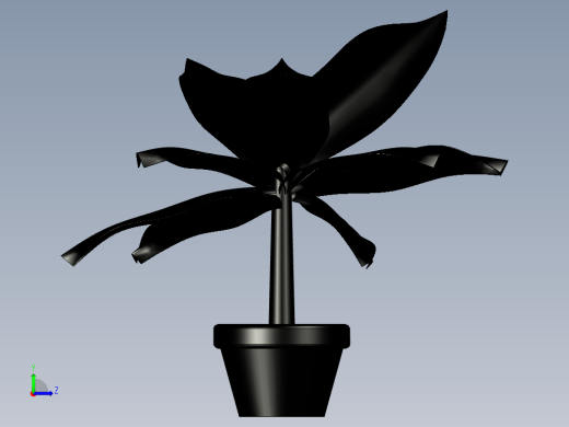 芭蕉植物左视缩略图