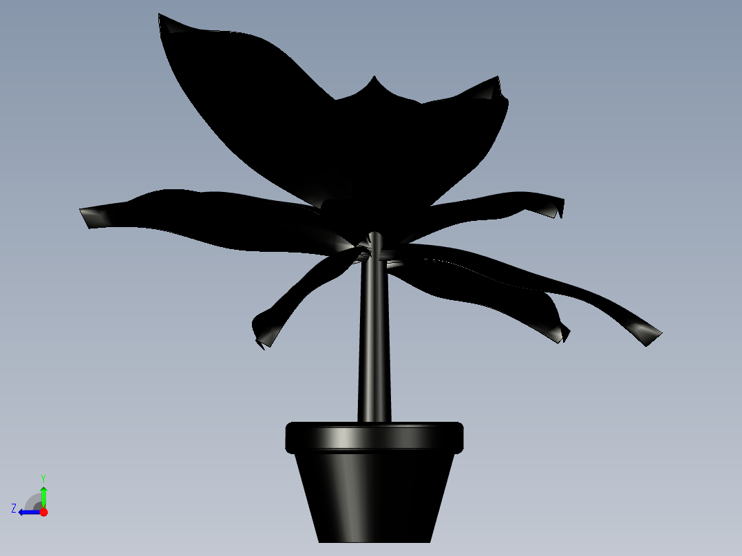 芭蕉植物右视图