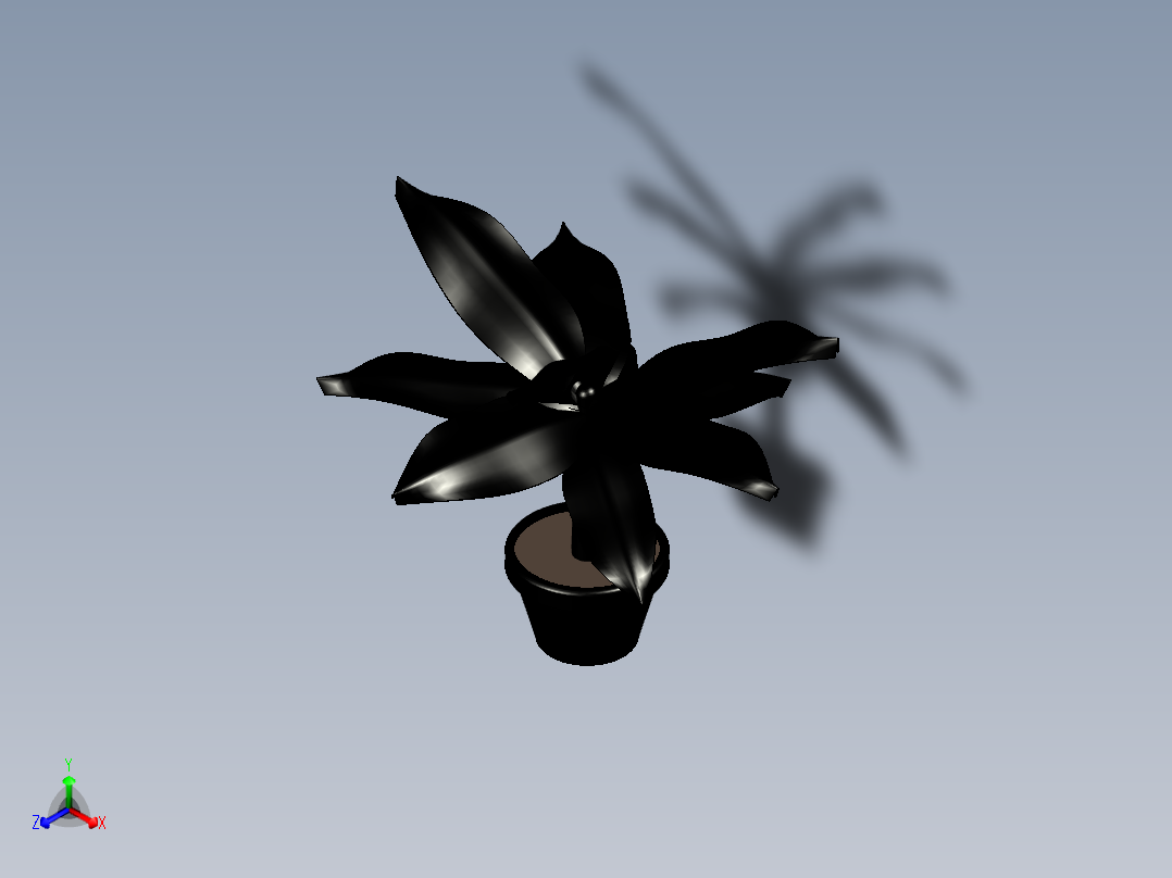 芭蕉植物正等轴测图