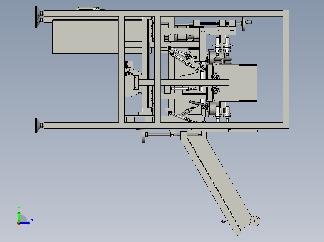 自动折箱机左视图