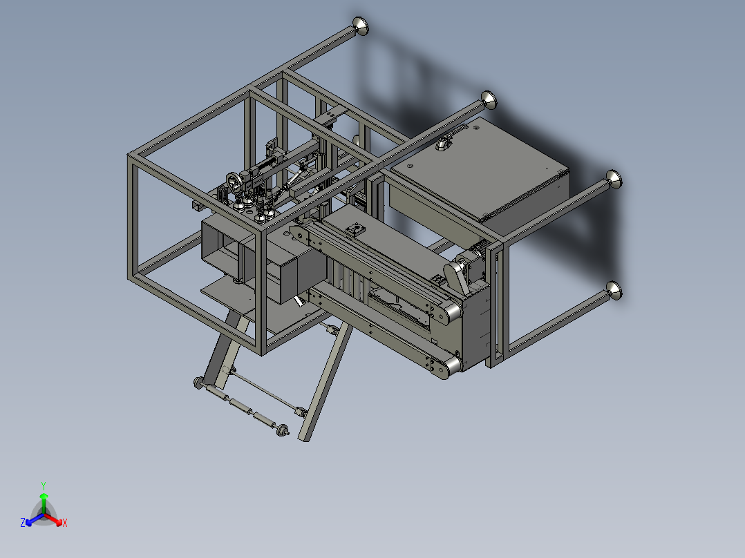 自动折箱机正等轴测图