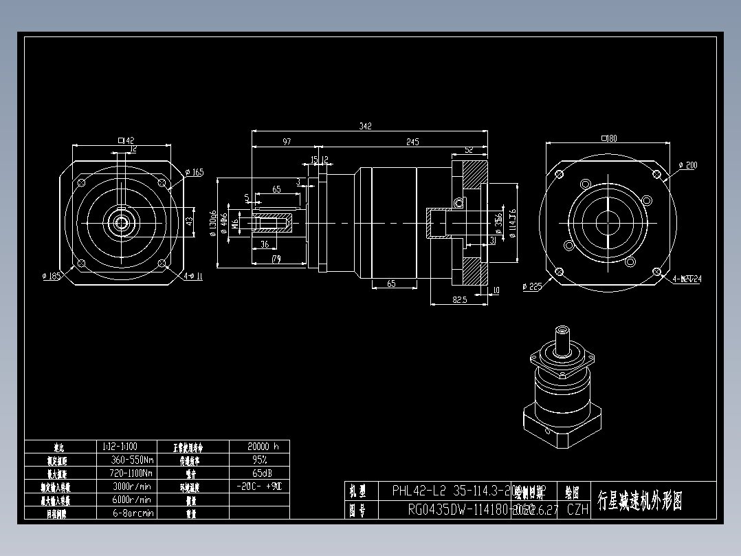 斜齿PHL142-L2 35-114.3-200-M12.DXF