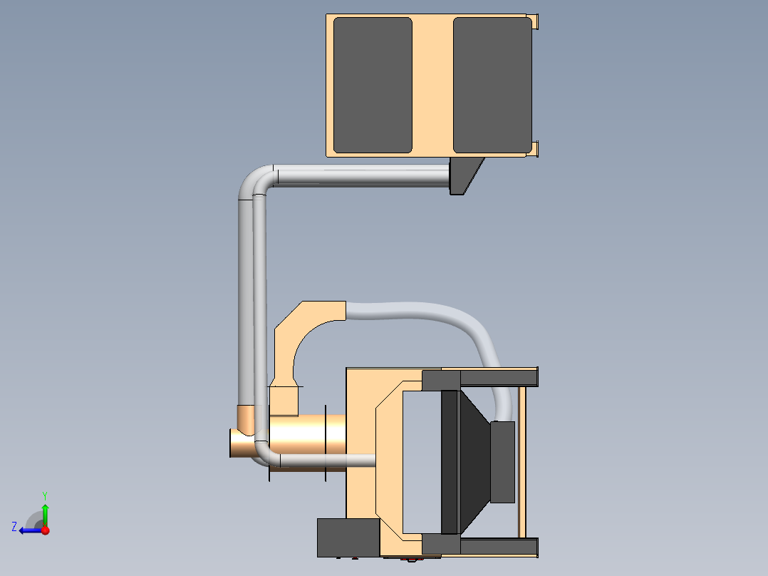 干式喷砂机右视图