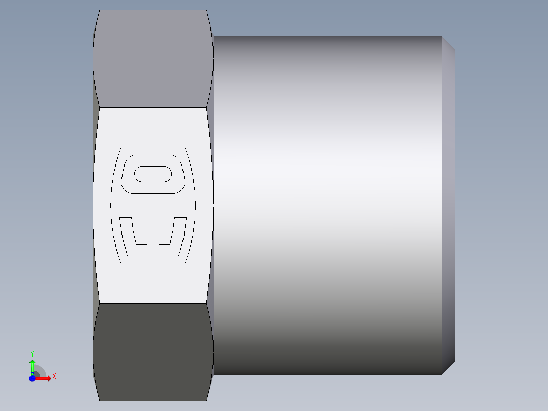 卡套式工业通用硬管接头EO_Blanking_plug_for_tube_ends_ROV08L71X前视图