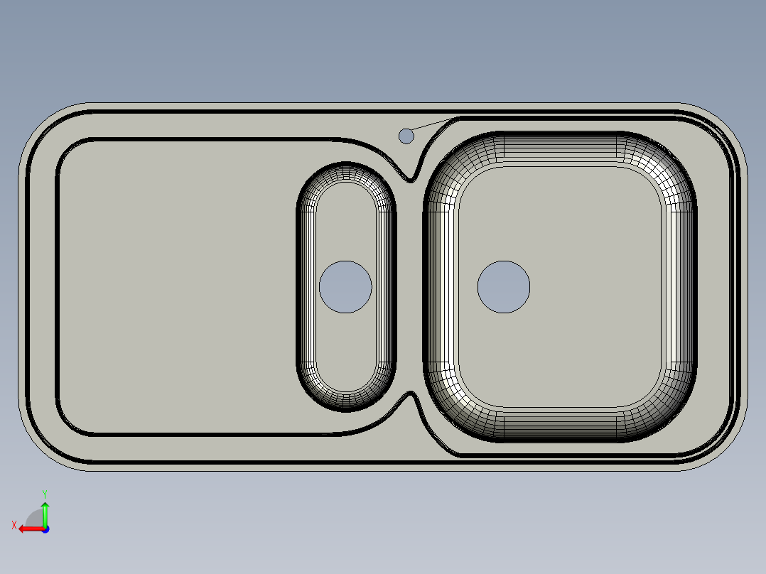 水槽、不锈钢水槽(74)后视图