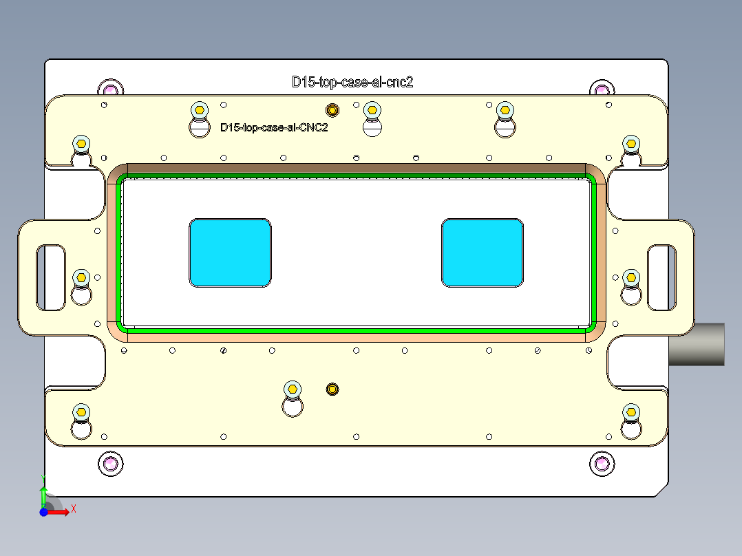 D15-笔记本CNC工装夹具三维模型CNC2-1112前视图