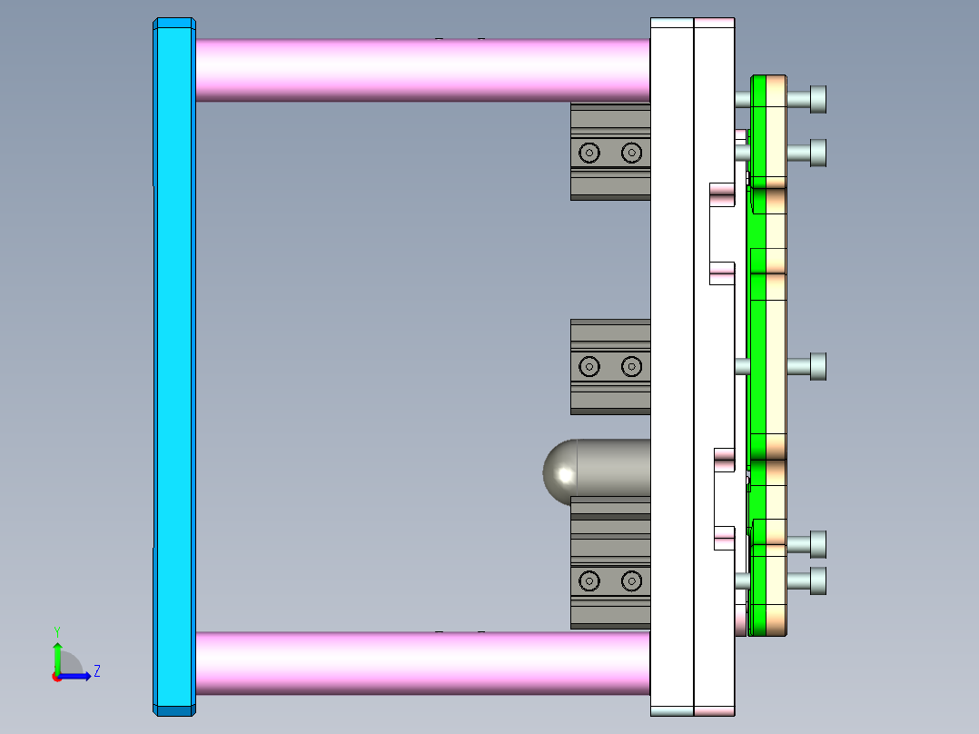 D15-笔记本CNC工装夹具三维模型CNC2-1112左视图