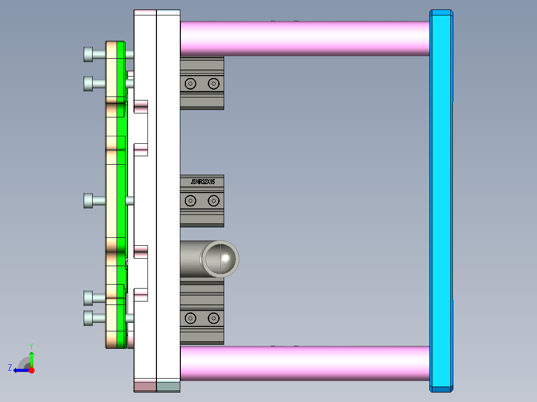 D15-笔记本CNC工装夹具三维模型CNC2-1112右视图