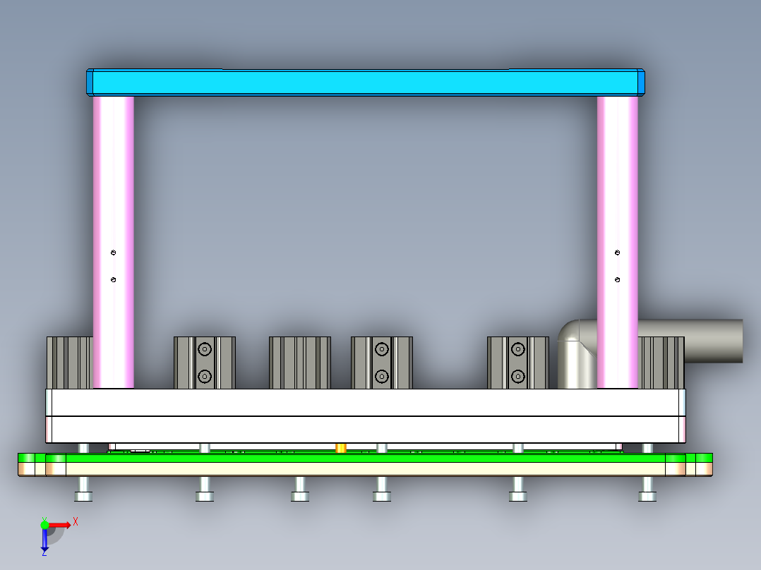 D15-笔记本CNC工装夹具三维模型CNC2-1112俯视图