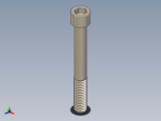 Screw_DIN_912_M12x95_A2.STEP公制内六角螺钉