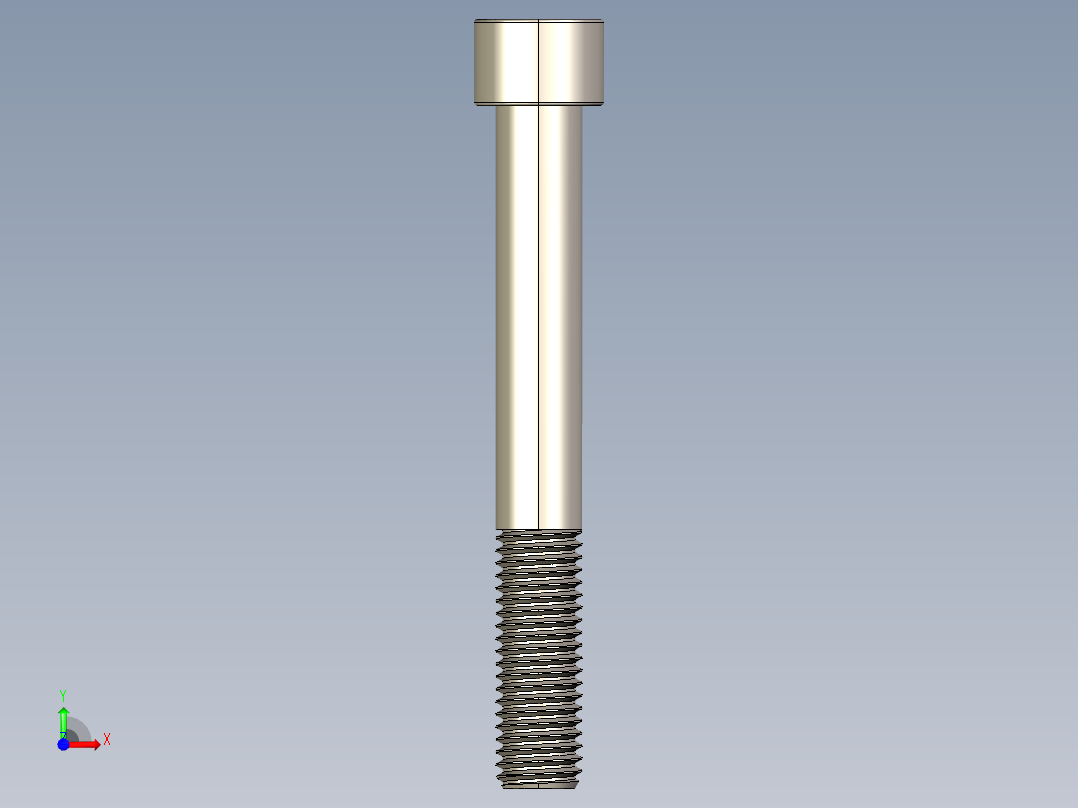 Screw_DIN_912_M12x95_A2.STEP公制内六角螺钉前视图