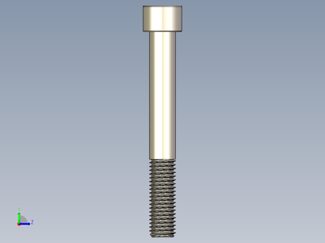 Screw_DIN_912_M12x95_A2.STEP公制内六角螺钉左视图