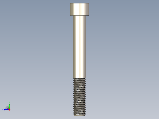Screw_DIN_912_M12x95_A2.STEP公制内六角螺钉右视缩略图