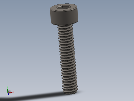Screw_DIN_912_M2.5x12F_A2.SLDPRT公制内六角螺钉