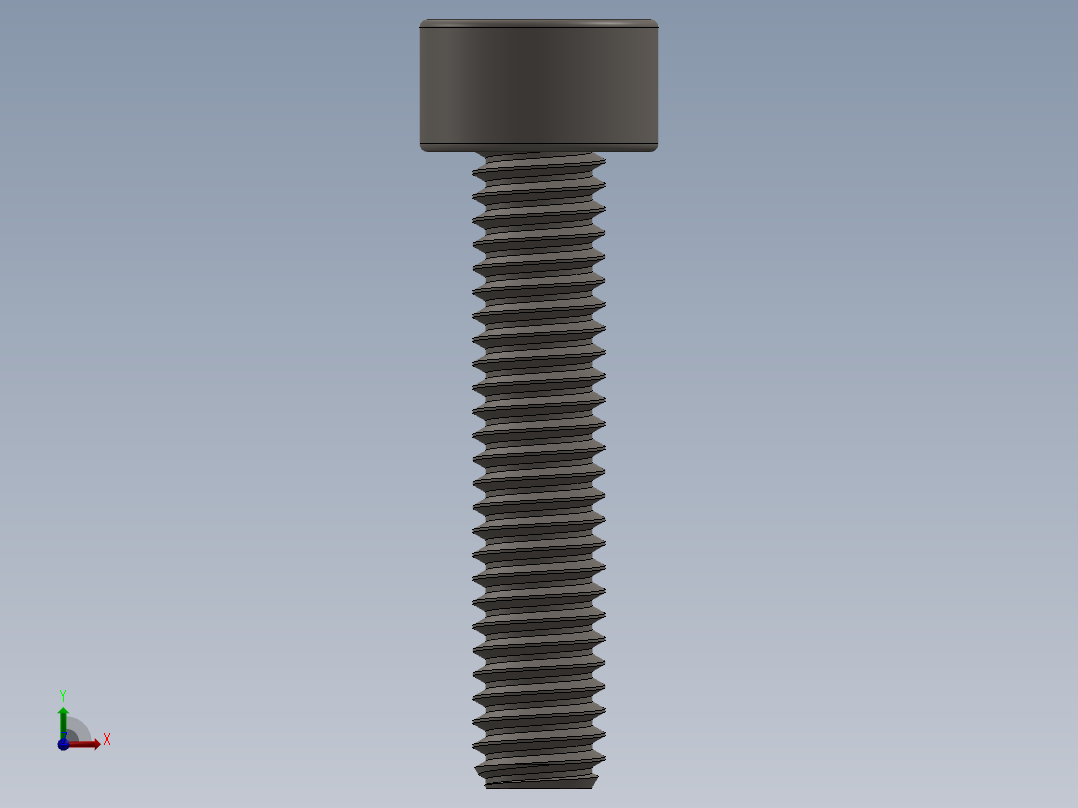 Screw_DIN_912_M2.5x12F_A2.SLDPRT公制内六角螺钉前视图